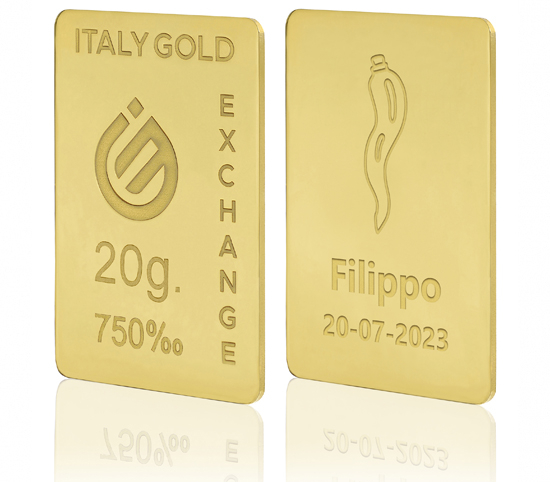Lingote de Oro Cuerno de la Suerte 18 Kt de 20 g. IGE GOLD